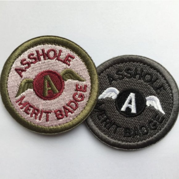 FLAPI 3 pcz As**ole Merit Tactical Funny Patch - Picture 2 of 4